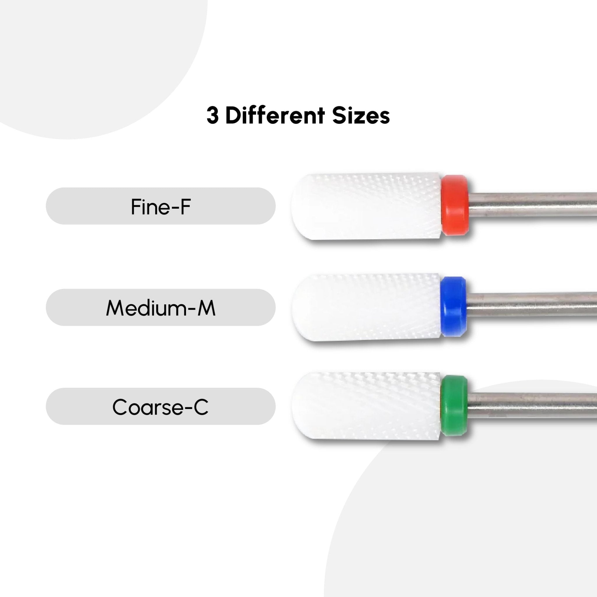 Ceramic Large Barrel Smooth Top Safety Bit - DTK Nail Supply