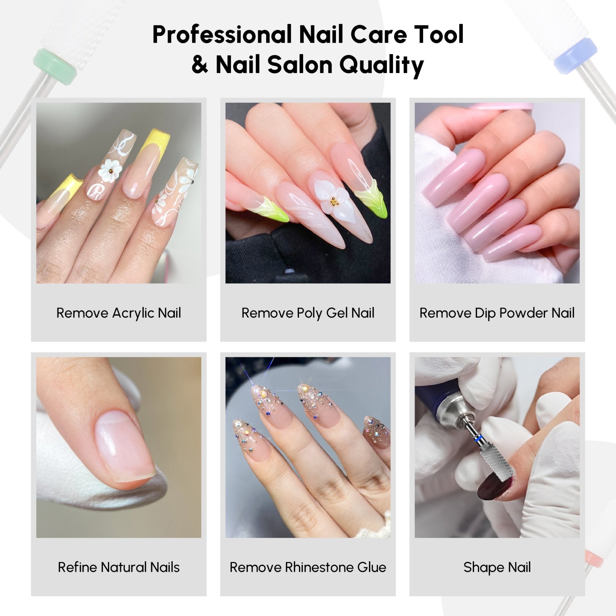 Ceramic Large Barrel Smooth Top Safety Bit - DTK Nail Supply