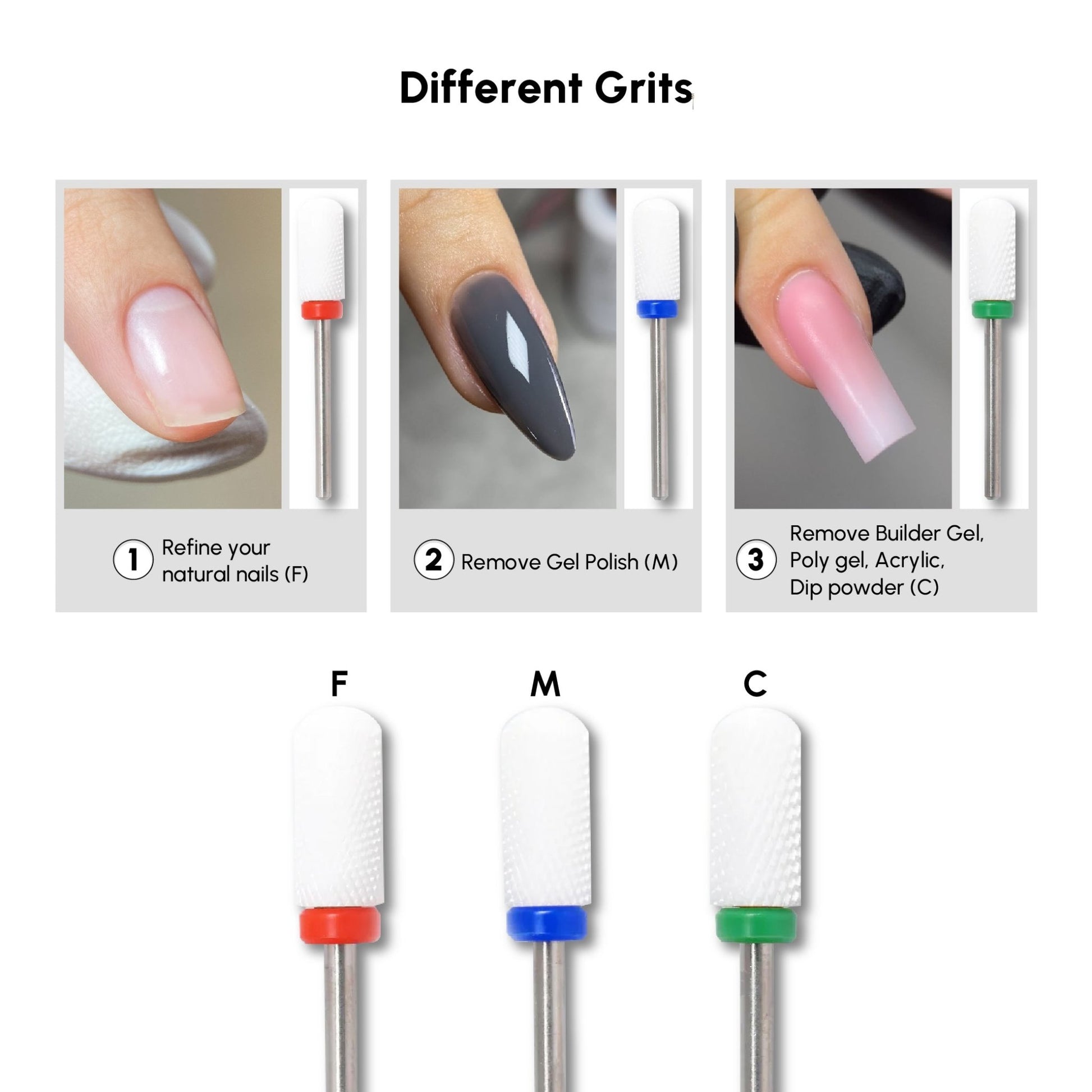 Ceramic Large Barrel Smooth Top Safety Bit - DTK Nail Supply