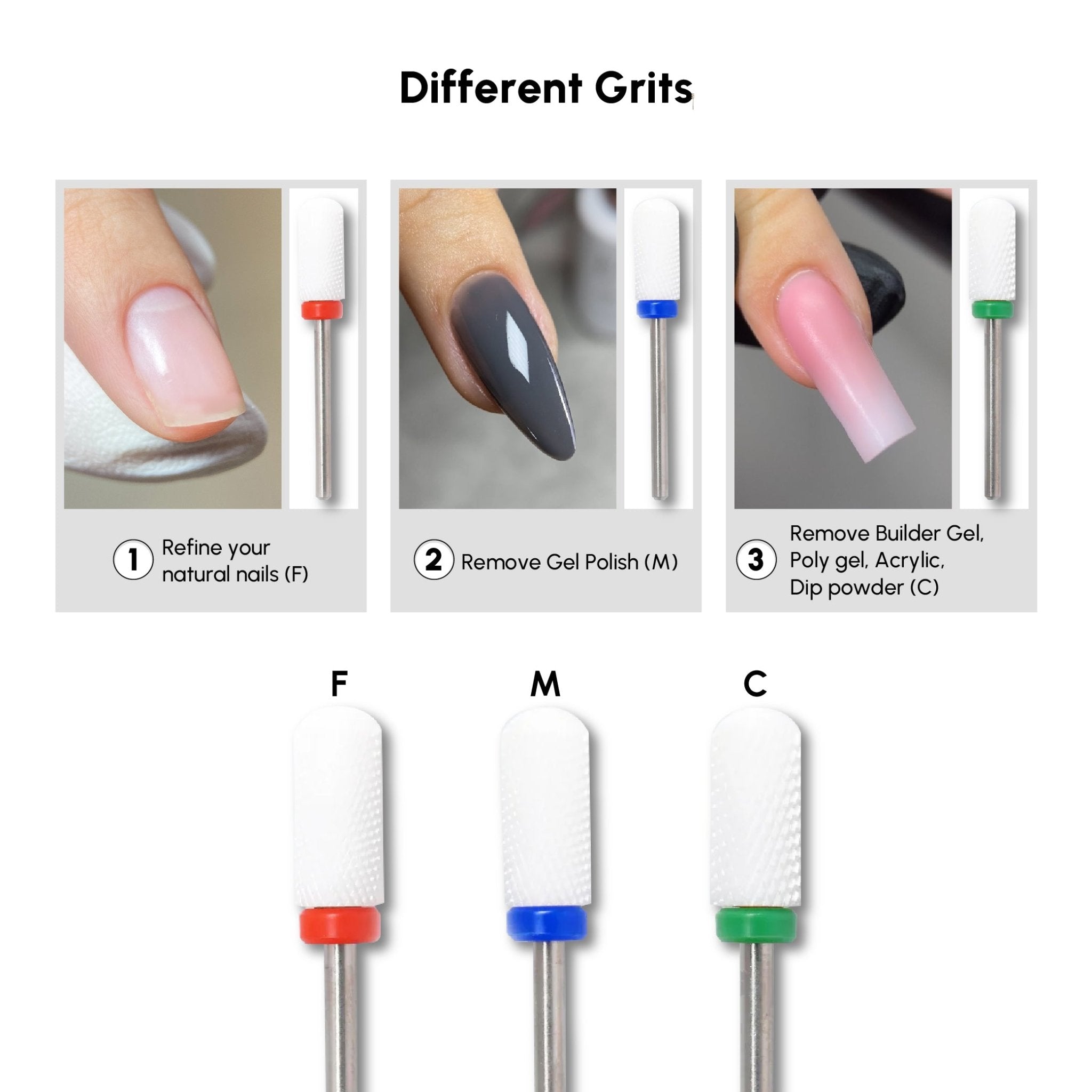 Ceramic Large Barrel Smooth Top Safety Bit - DTK Nail Supply