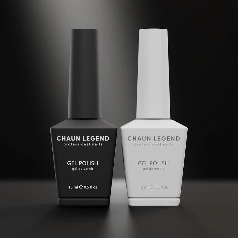 CHAUN LEGEND Gel Polish Black + White Gel Color Duo - DTK Nail Supply