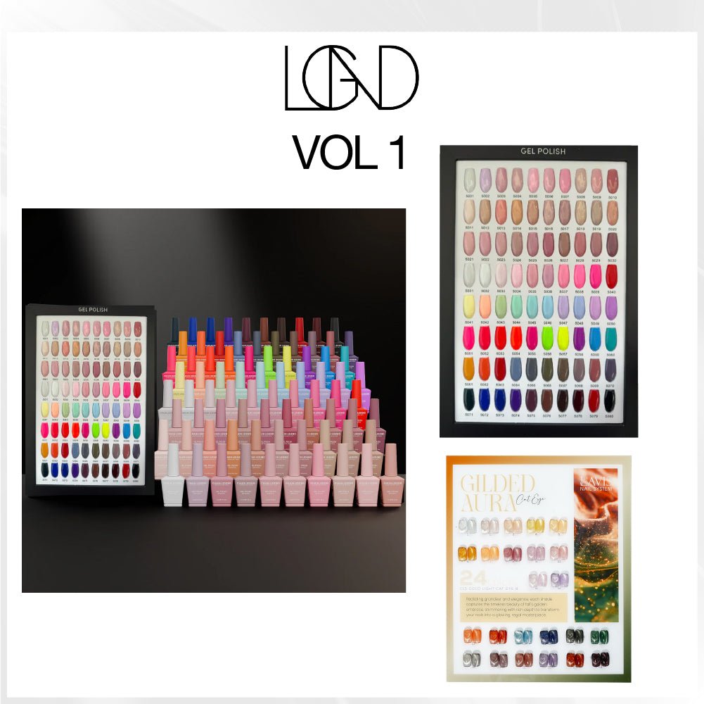 CHAUN LEGEND Gel Polish Collection Vol. 1 - 80 Colors + FREE 1 LAVIS C15 Cat Eye Collection - DTK Nail Supply