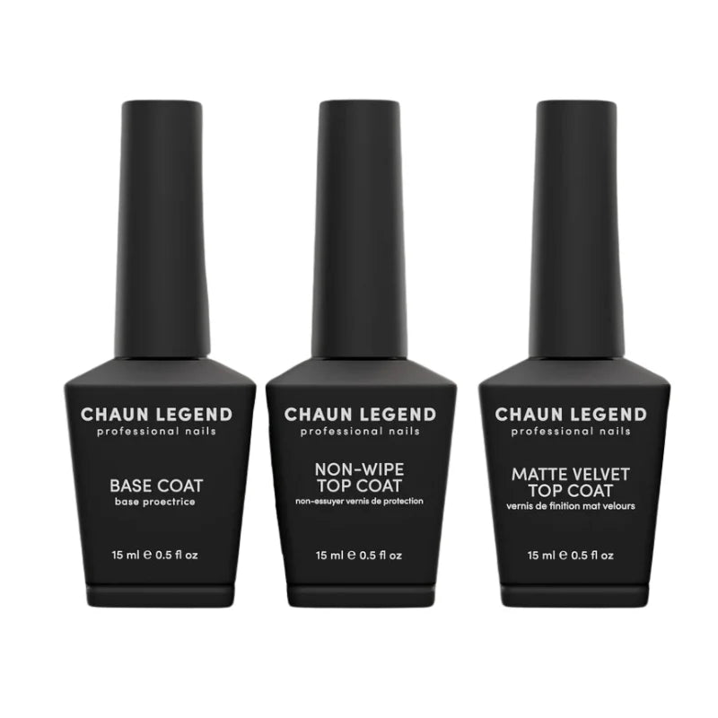 Chaun Legend Gel Trio - Base | Top | Matte - DTK Nail Supply