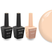 Chaun Legend Non - Wipe Top Coat - Base Coat Duo - LG5082 Frosted Pinktini - DTK Nail Supply