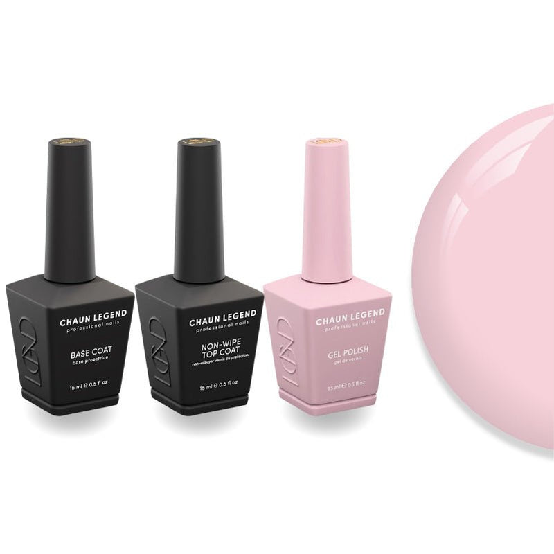 Chaun Legend Non - Wipe Top Coat - Base Coat Duo - LG5083 She Dusty - DTK Nail Supply