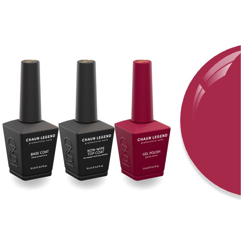Chaun Legend Non - Wipe Top Coat - Base Coat Duo - LG5089 Kiss My Cheeks - DTK Nail Supply