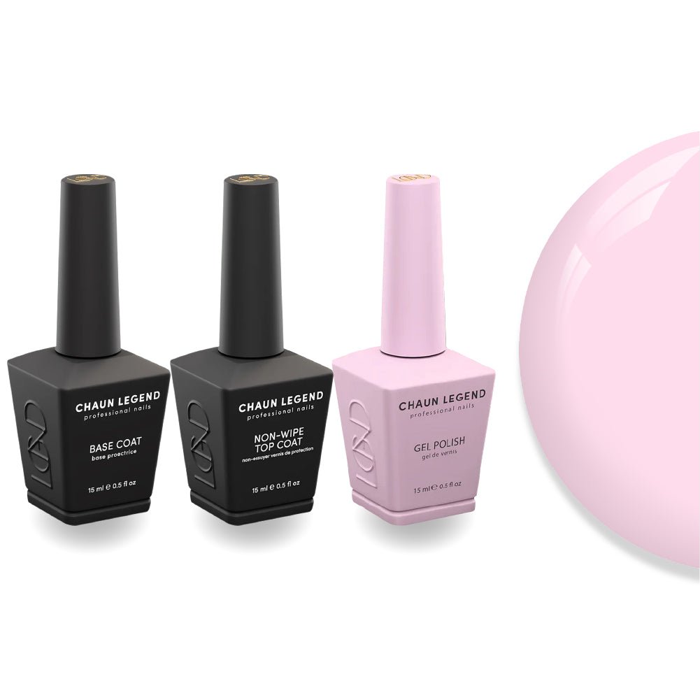 Chaun Legend Non - Wipe Top Coat - Base Coat Duo - LG5092 Tickle My Toes - DTK Nail Supply