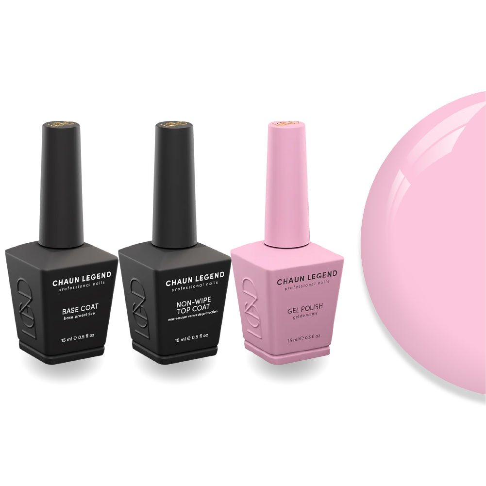 Chaun Legend Non - Wipe Top Coat - Base Coat Duo - LG5093 Cashmere Kiss - DTK Nail Supply