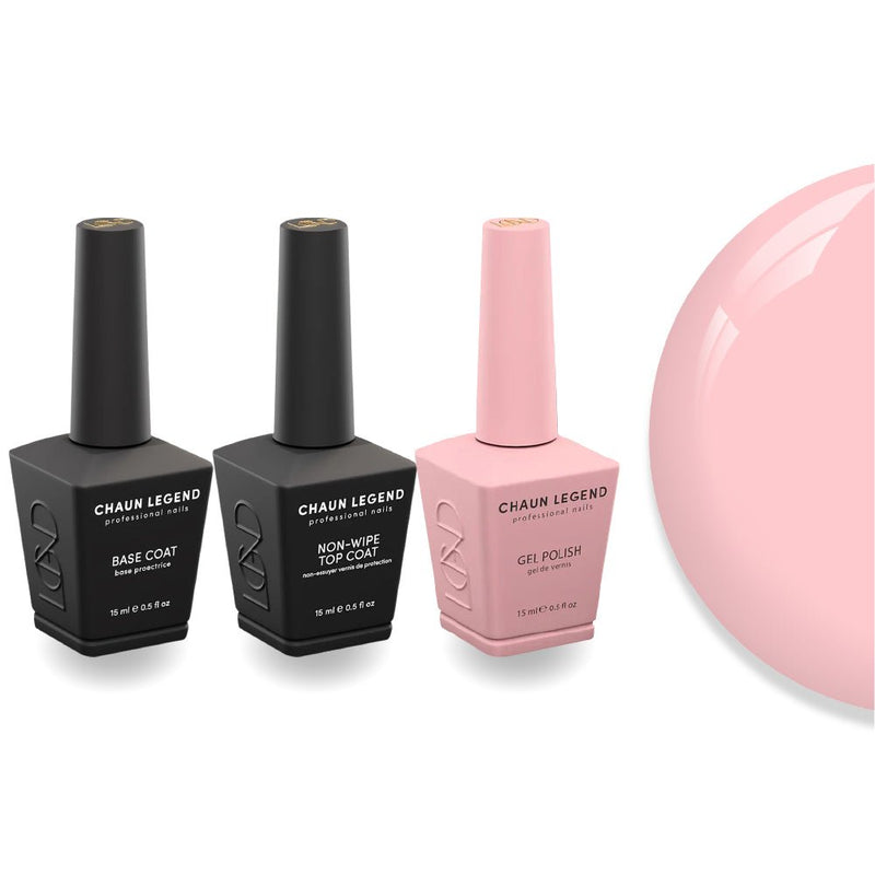 Chaun Legend Non - Wipe Top Coat - Base Coat Duo - LG5094 Silky Sheets - DTK Nail Supply