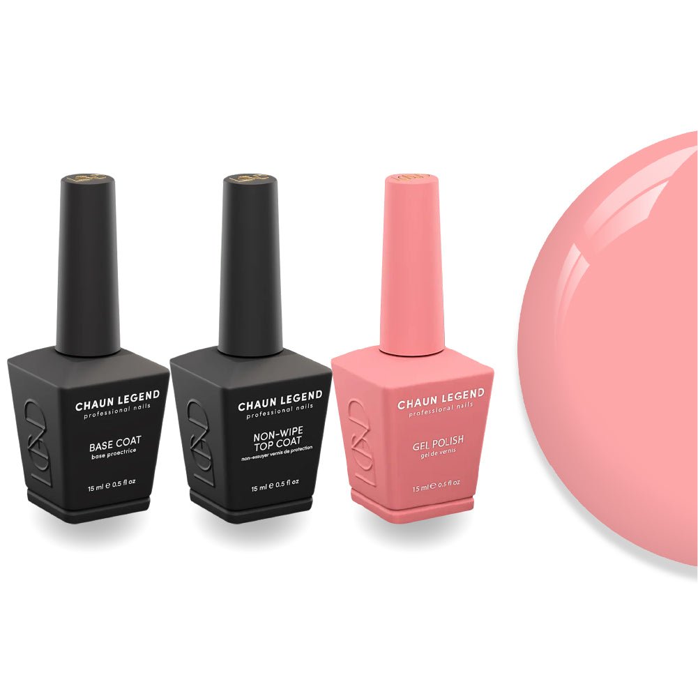 Chaun Legend Non - Wipe Top Coat - Base Coat Duo - LG5095 Under The Covers - DTK Nail Supply