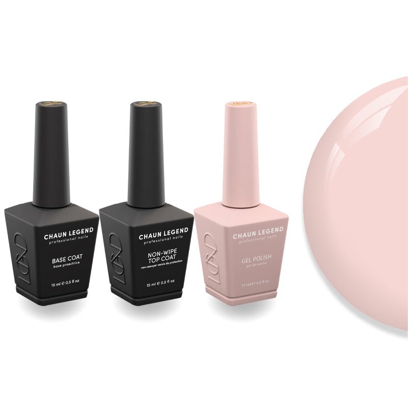 Chaun Legend Non - Wipe Top Coat - Base Coat Duo - LG5116 Touch Me Tease Me - DTK Nail Supply