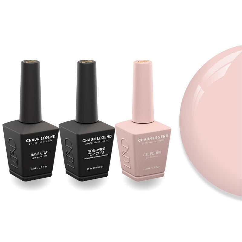 Chaun Legend Non - Wipe Top Coat - Base Coat Duo - LG5117 Talk Of The Town - DTK Nail Supply