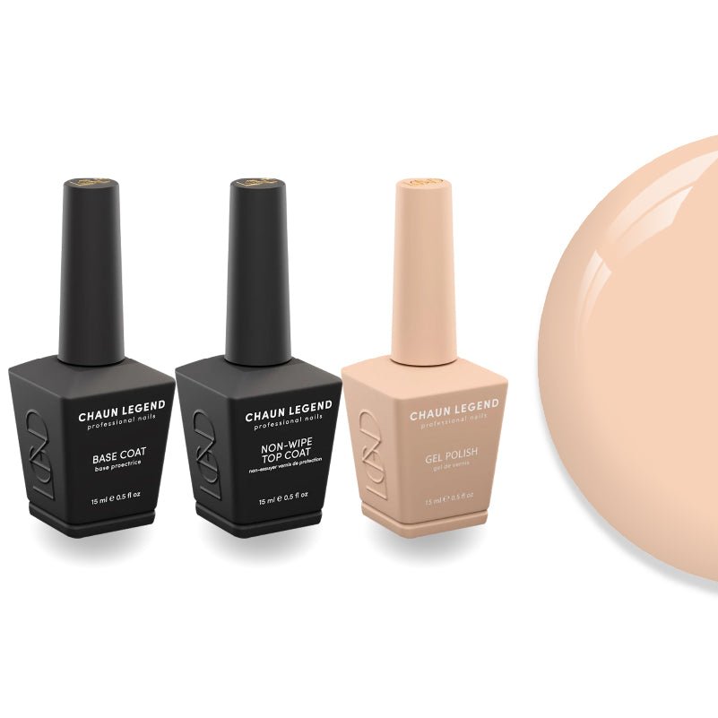 Chaun Legend Non - Wipe Top Coat - Base Coat Duo - LG5120 Rose 'N Shine - DTK Nail Supply