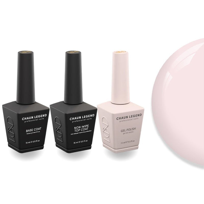 Chaun Legend Non - Wipe Top Coat - Base Coat Duo - LG5123 Nothing To Hide - DTK Nail Supply