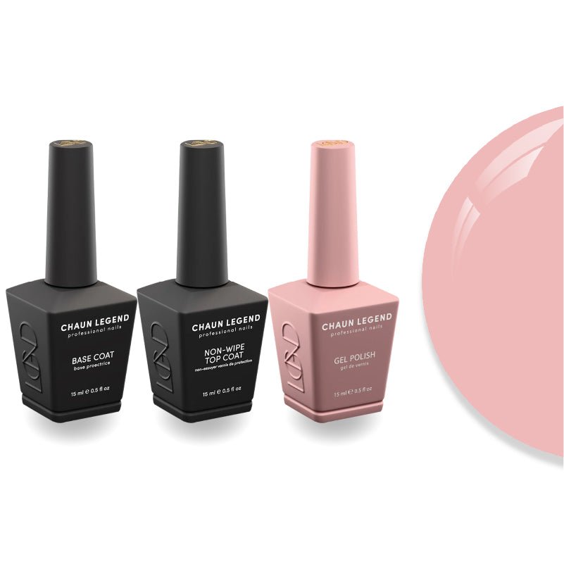 Chaun Legend Non - Wipe Top Coat - Base Coat Duo - LG5129 Orchid Venom - DTK Nail Supply