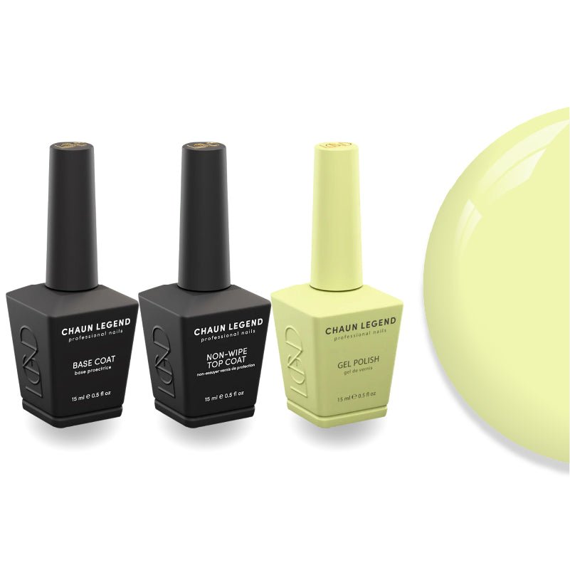 Chaun Legend Non - Wipe Top Coat - Base Coat Duo - LG5134 Spearmint Secrets - DTK Nail Supply
