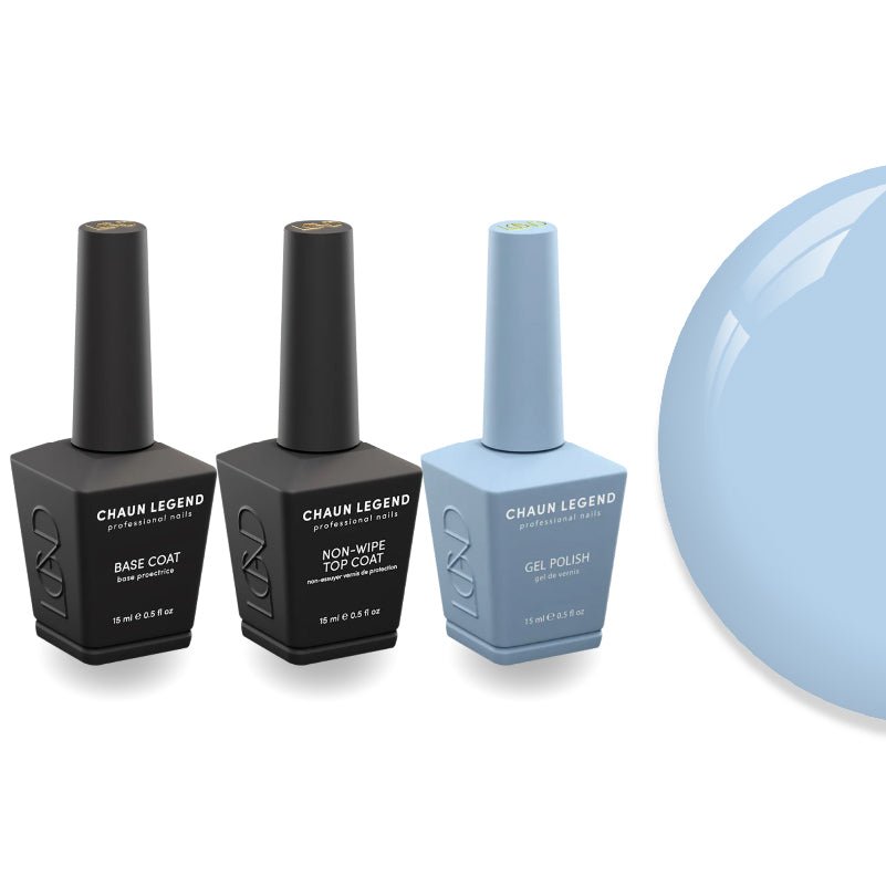 Chaun Legend Non - Wipe Top Coat - Base Coat Duo - LG5140 Ocean's Bottom - DTK Nail Supply