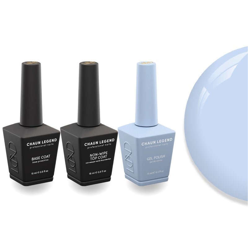 Chaun Legend Non - Wipe Top Coat - Base Coat Duo - LG5144 Chill Factor - DTK Nail Supply