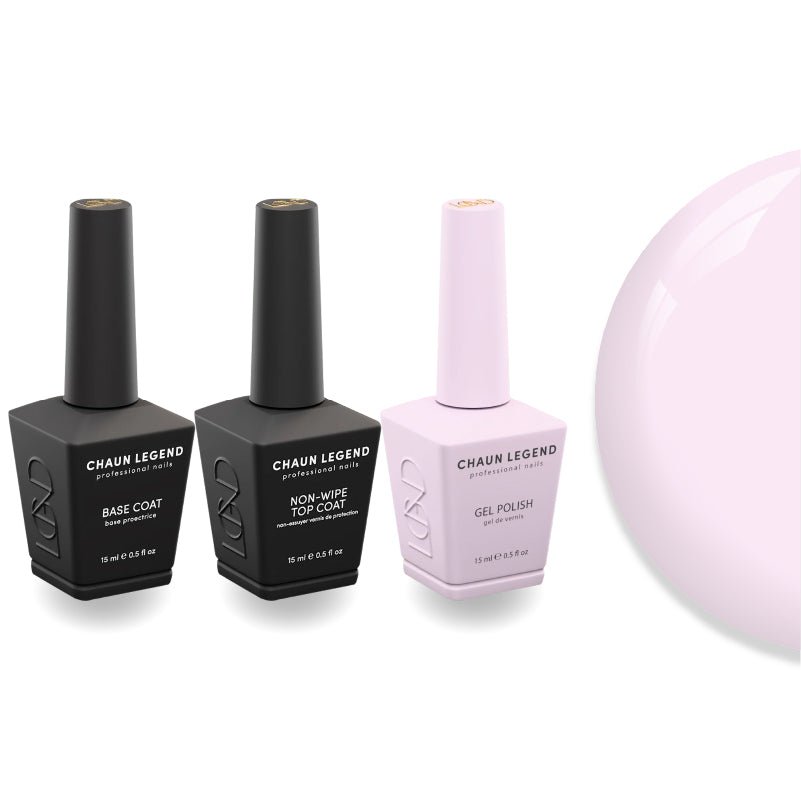 Chaun Legend Non - Wipe Top Coat - Base Coat Duo - LG5151 Lavender Mist - DTK Nail Supply