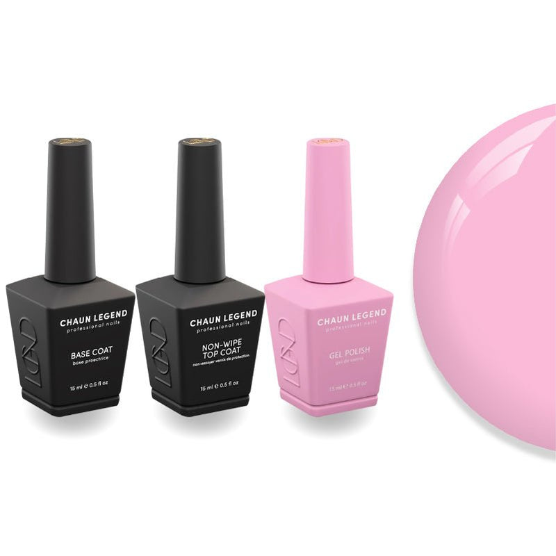 Chaun Legend Non - Wipe Top Coat - Base Coat Duo - LG5153 Lavish Dare - DTK Nail Supply