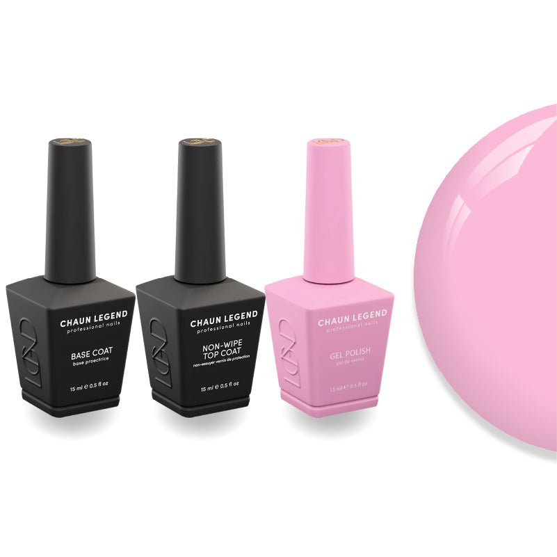 Chaun Legend Non - Wipe Top Coat - Base Coat Duo - LG5153 Lavish Dare - DTK Nail Supply