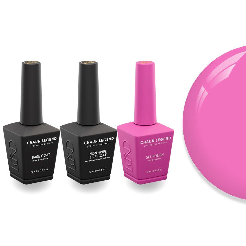 Chaun Legend Non - Wipe Top Coat - Base Coat Duo - LG5155 Dazzle Me - DTK Nail Supply