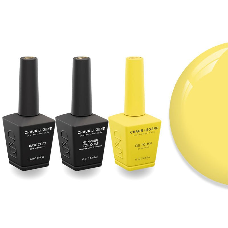 Chaun Legend Non - Wipe Top Coat - Base Coat Duo - LG5161 Sun Risin - DTK Nail Supply