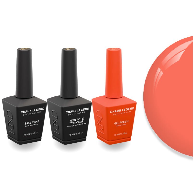 Chaun Legend Non - Wipe Top Coat - Base Coat Duo - LG5164 No Pulp Please - DTK Nail Supply