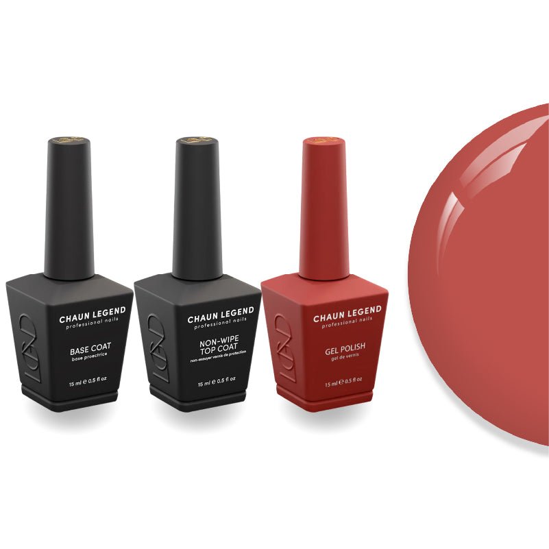 Chaun Legend Non - Wipe Top Coat - Base Coat Duo - LG5168 Getting Cheeky - DTK Nail Supply