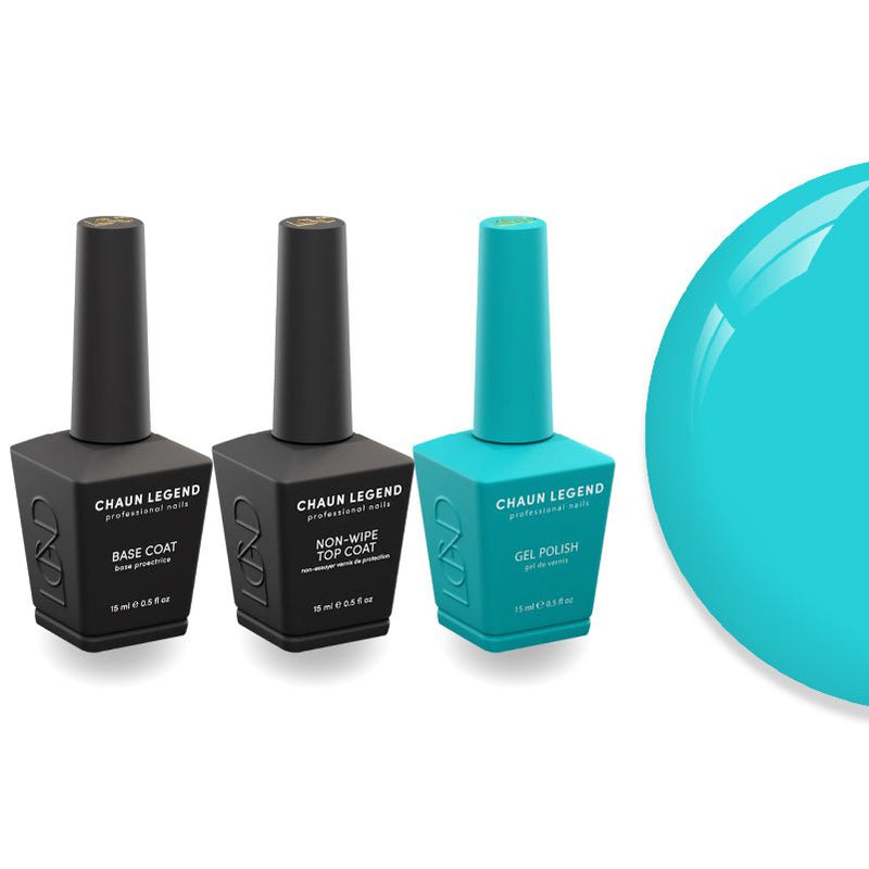 Chaun Legend Non - Wipe Top Coat - Base Coat Duo - LG5175 Wish You Whale - DTK Nail Supply