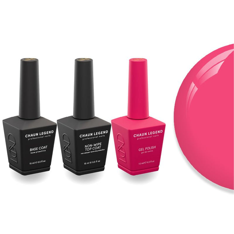 Chaun Legend Non - Wipe Top Coat - Base Coat Duo - LG5181 Island Girl - DTK Nail Supply
