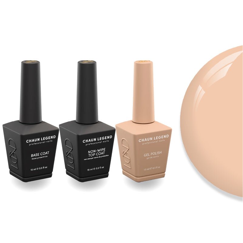 Chaun Legend Non - Wipe Top Coat - Base Coat Duo - LG5192 Plush - DTK Nail Supply
