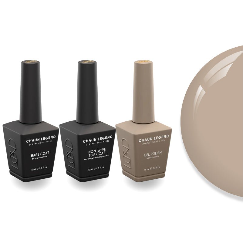 Chaun Legend Non - Wipe Top Coat - Base Coat Duo - LG5193 Rumor Has It - DTK Nail Supply