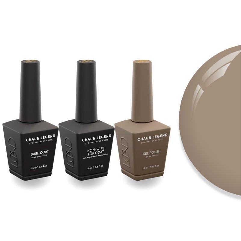 Chaun Legend Non - Wipe Top Coat - Base Coat Duo - LG5194 Mauve Out The Way - DTK Nail Supply