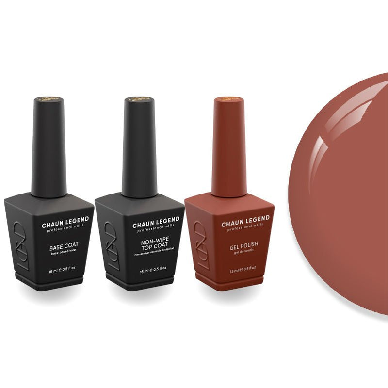 Chaun Legend Non - Wipe Top Coat - Base Coat Duo - LG5203 Meltdown - DTK Nail Supply