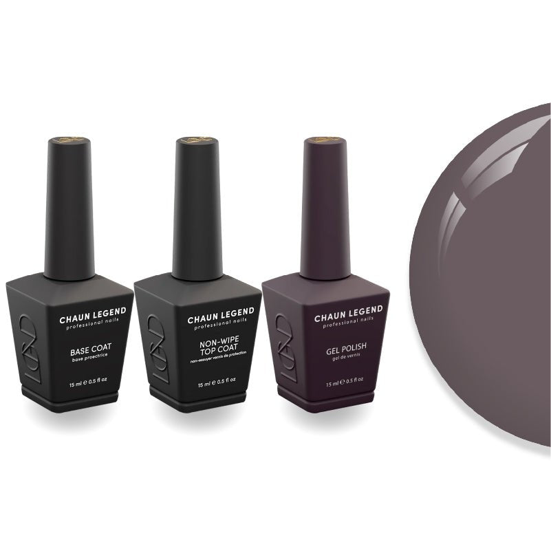 Chaun Legend Non - Wipe Top Coat - Base Coat Duo - LG5226 The Mauve - ment - DTK Nail Supply