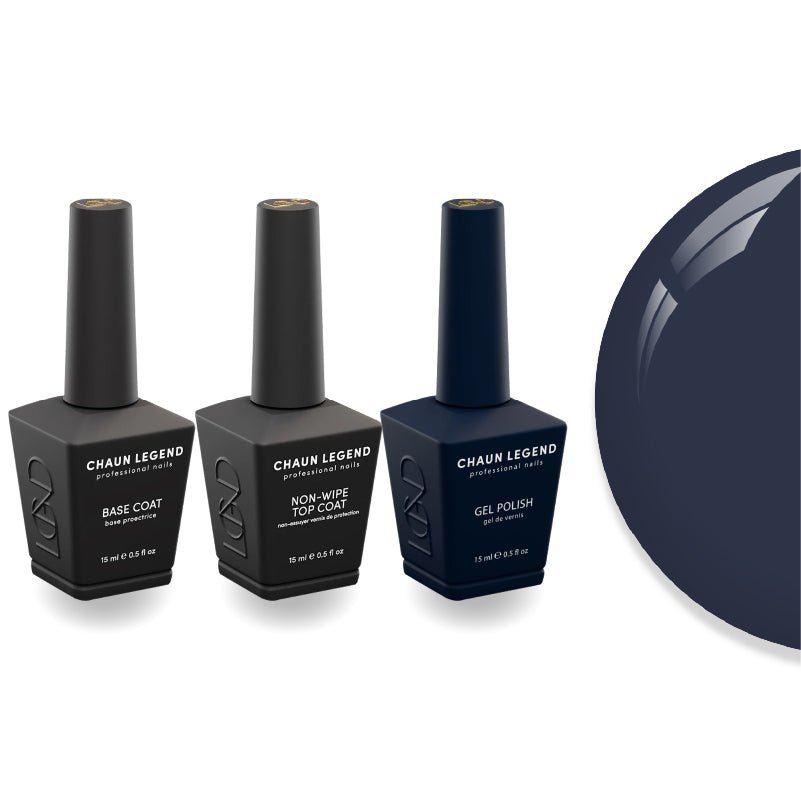 Chaun Legend Non - Wipe Top Coat - Base Coat Duo - LG5228 In Too Deep - DTK Nail Supply