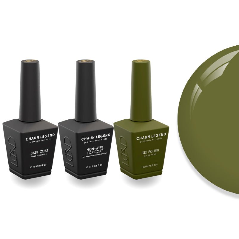 Chaun Legend Non - Wipe Top Coat - Base Coat Duo - LG5231 Peas And Love - DTK Nail Supply