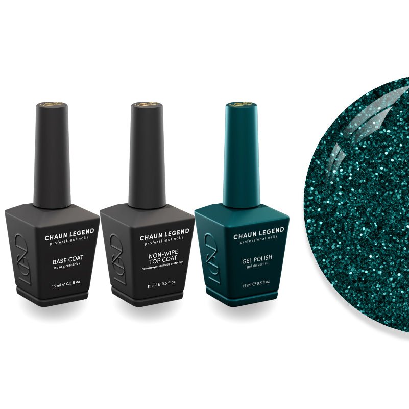Chaun Legend Non - Wipe Top Coat - Base Coat Duo - LG5235 Got Funds - DTK Nail Supply