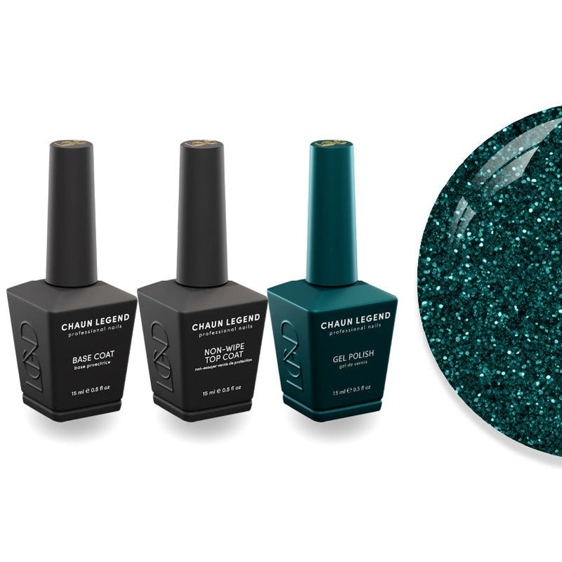 Chaun Legend Non - Wipe Top Coat - Base Coat Duo - LG5235 Got Funds - DTK Nail Supply