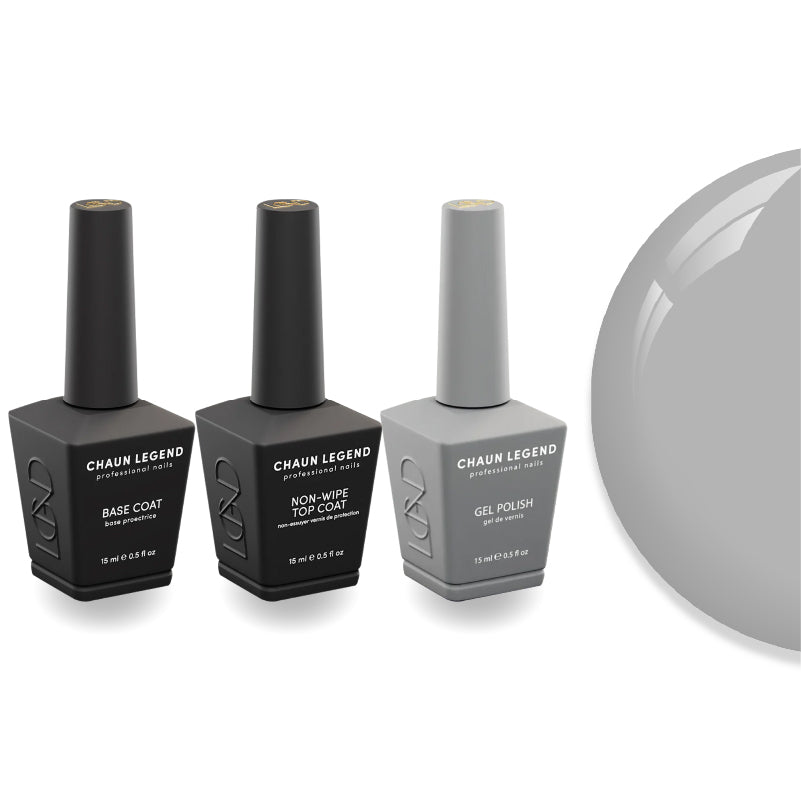 Chaun Legend Non - Wipe Top Coat - Base Coat Duo - LG5238 Back That Ash Up - DTK Nail Supply