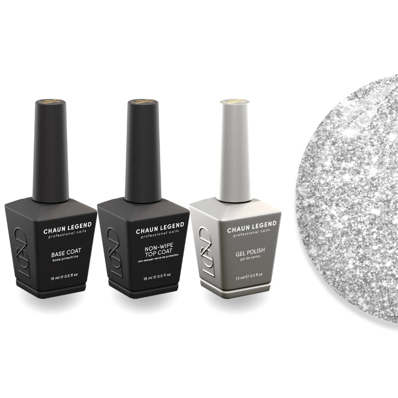 Chaun Legend Non - Wipe Top Coat - Base Coat Duo - LG5240 Ice Me Out - DTK Nail Supply