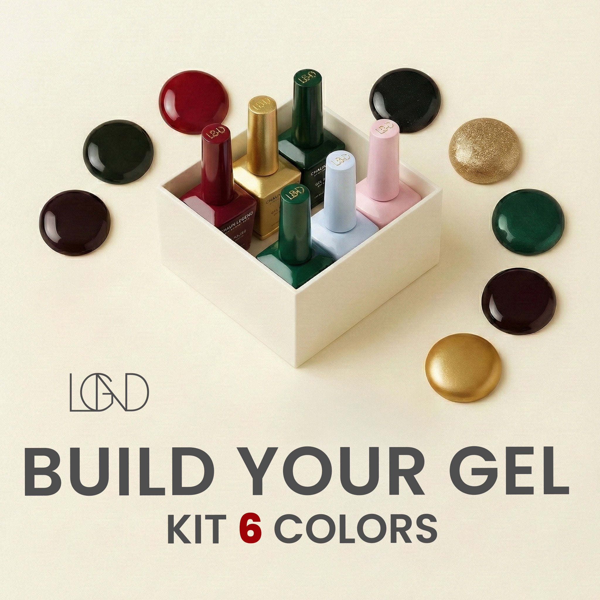 CHAUN LEGEND Set Gel Polish - Build Your Own 6 Gel Kit, FREE 1 Cuticle Revitalizer Oil - DTK Nail Supply