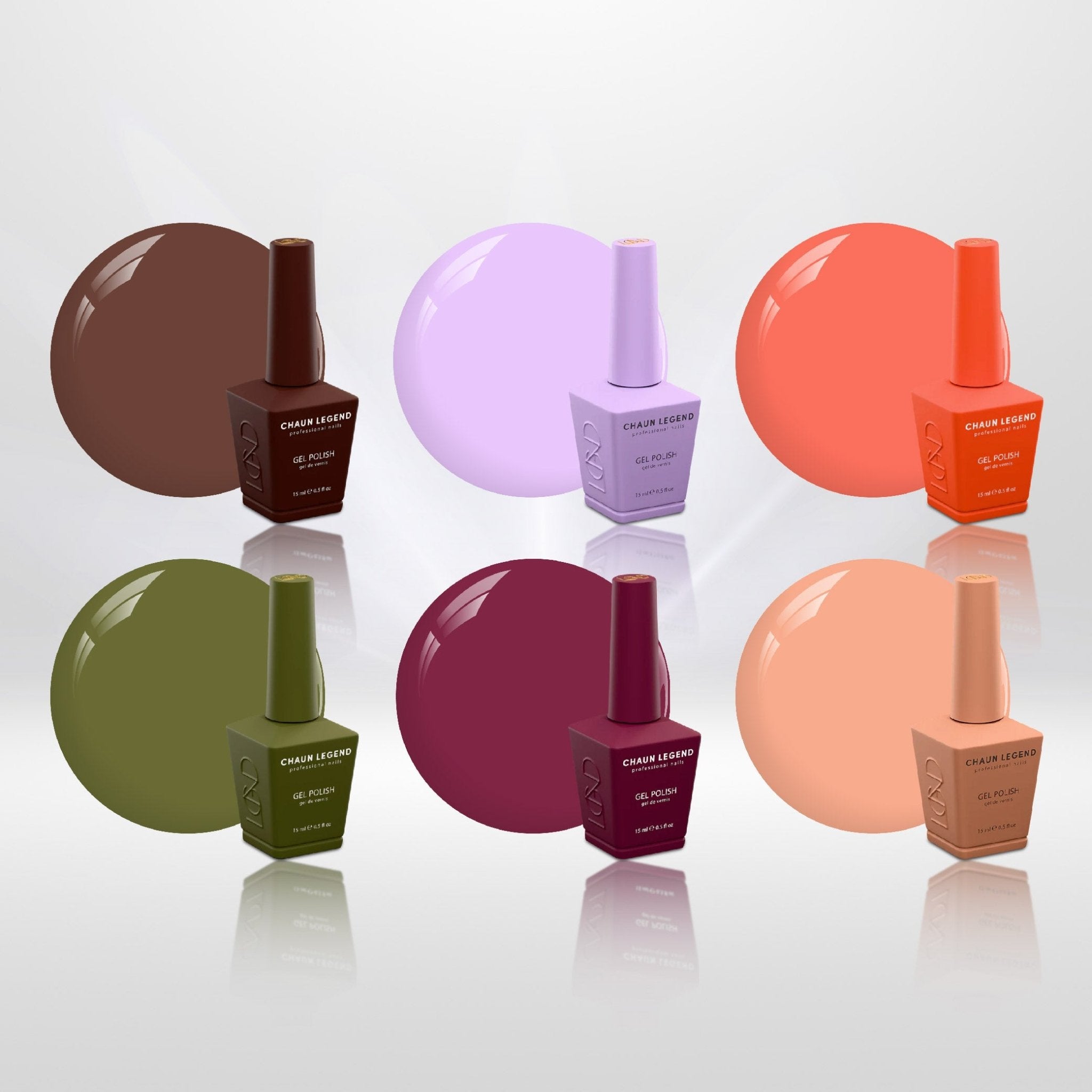 CHAUN LEGEND Set Gel Polish - Build Your Own 6 Gels Kit - DTK Nail Supply