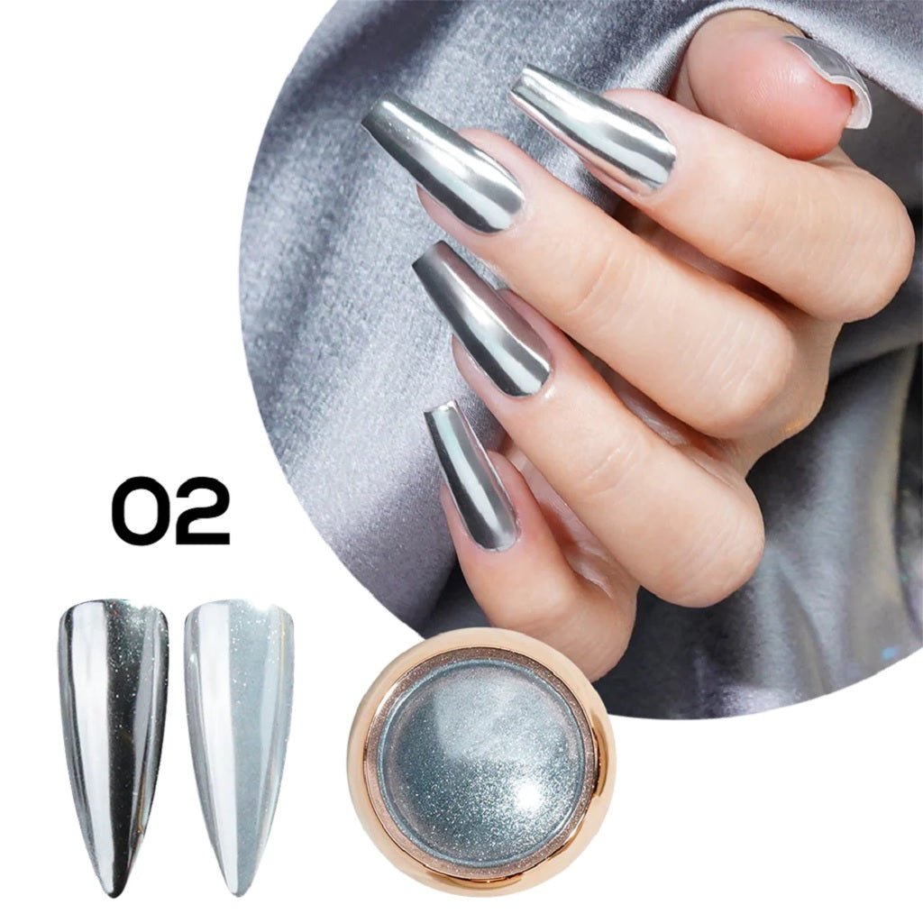 Classic Chrome Nail Powder - 01B - DTK Nail Supply