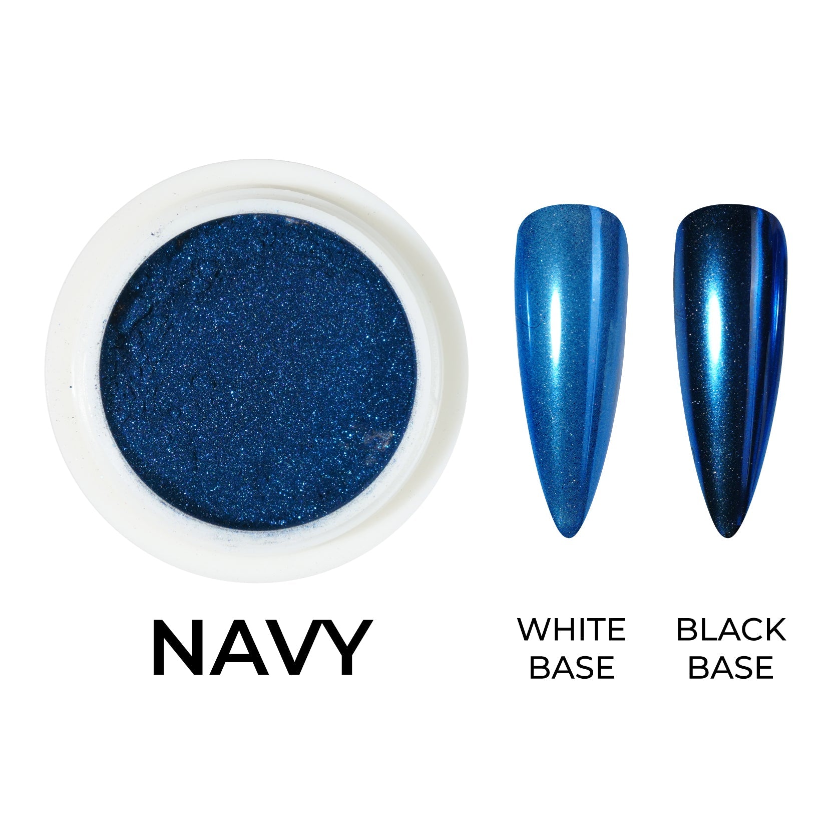 Classic Chrome Nail Powder - Navy - DTK Nail Supply