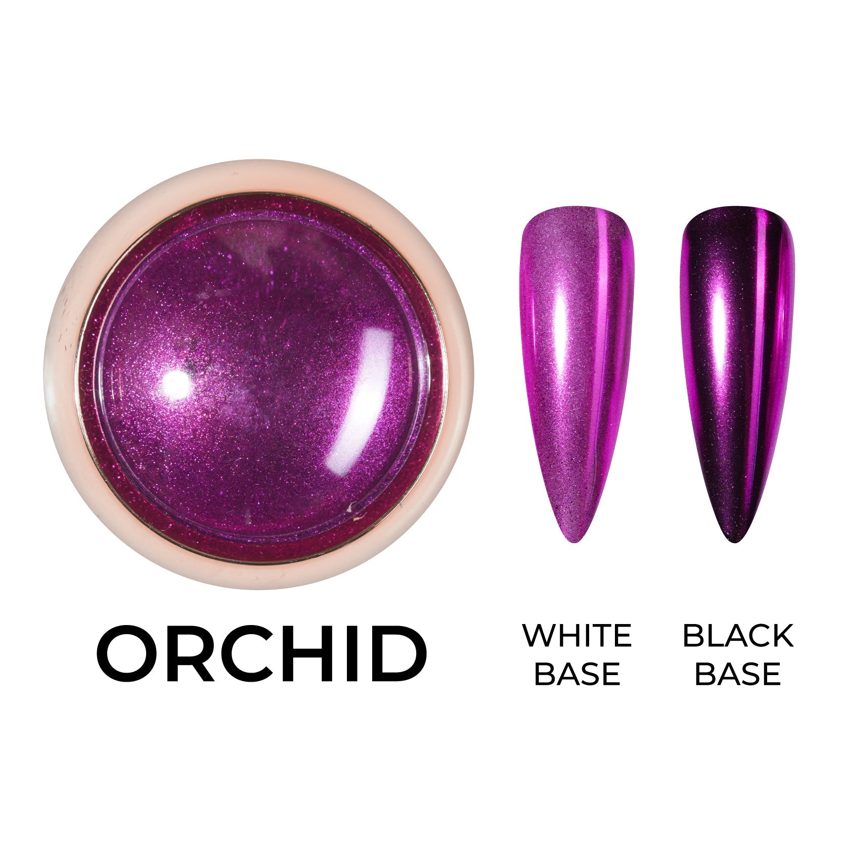 Classic Chrome Nail Powder - Orchid - DTK Nail Supply