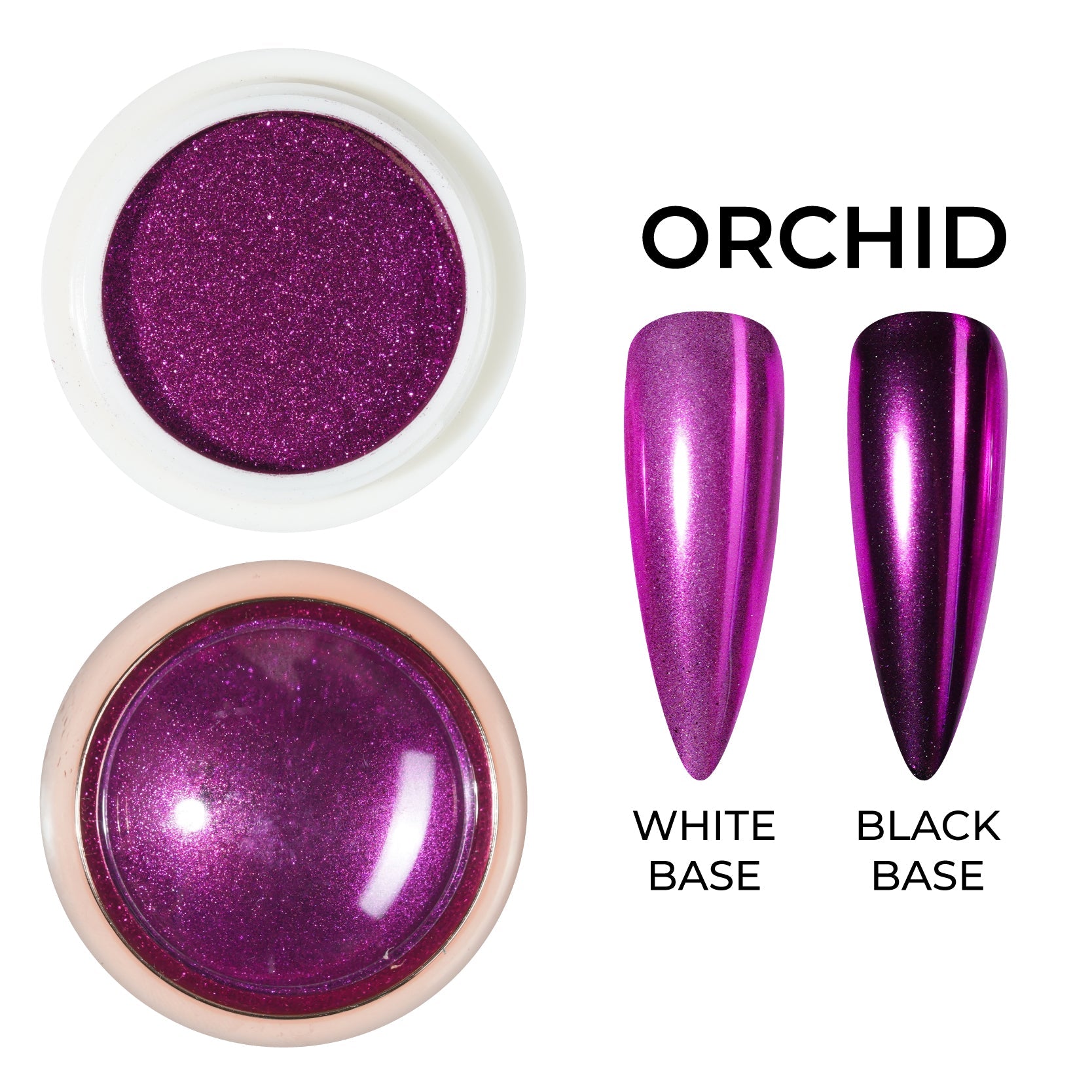 Classic Chrome Nail Powder - Orchid - DTK Nail Supply