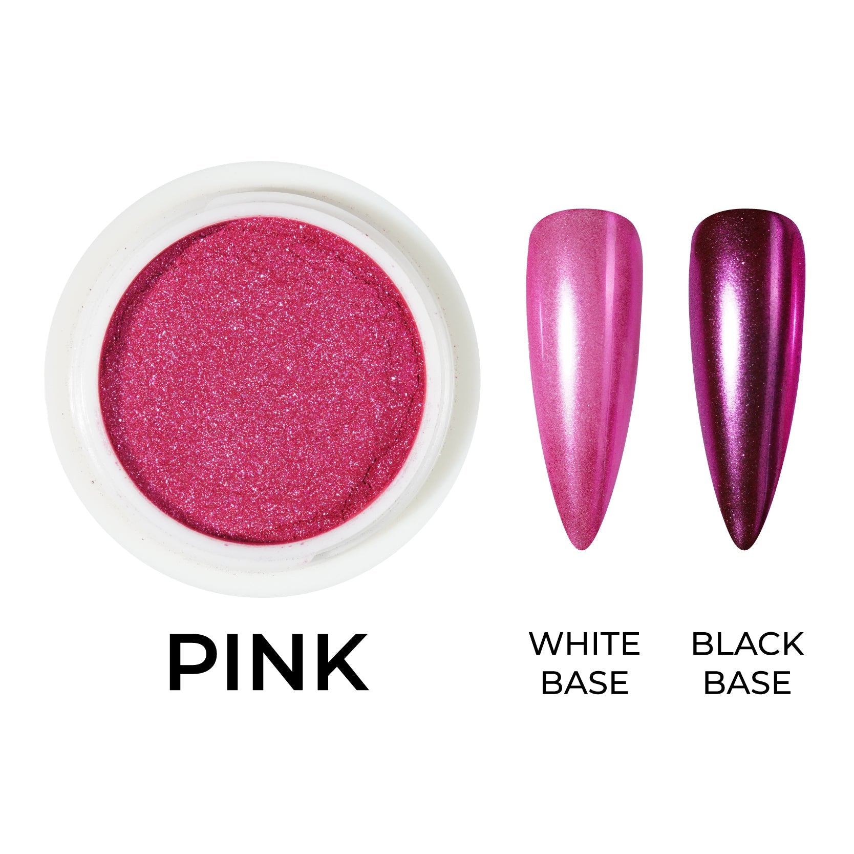 Classic Chrome Nail Powder - Pink - DTK Nail Supply