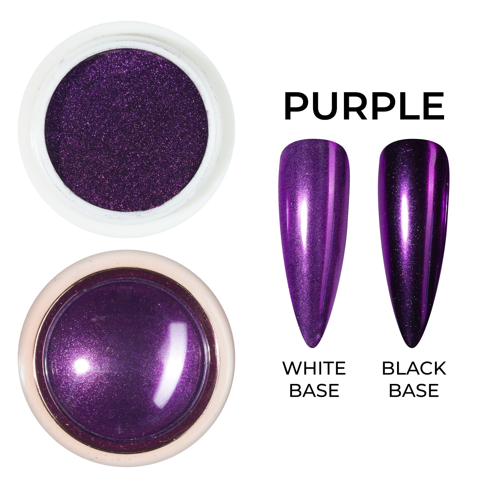 Classic Chrome Nail Powder - Purple - DTK Nail Supply